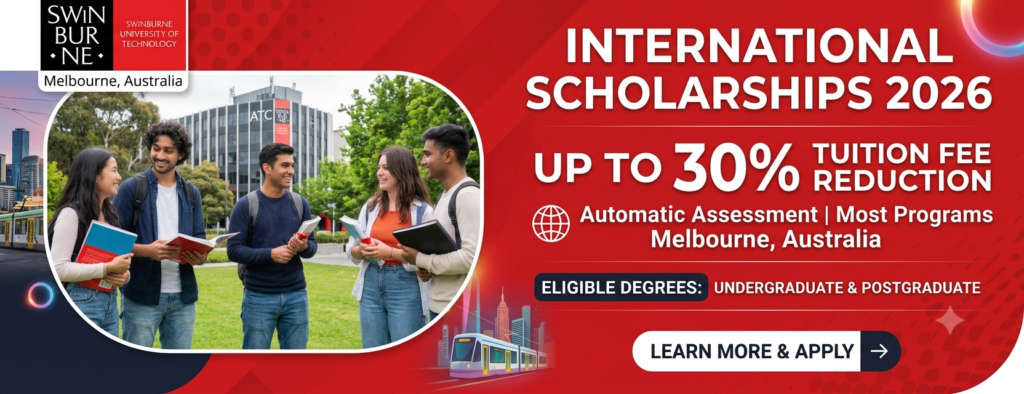 Swinburne University Scholarships 2026 for International Students in Australia