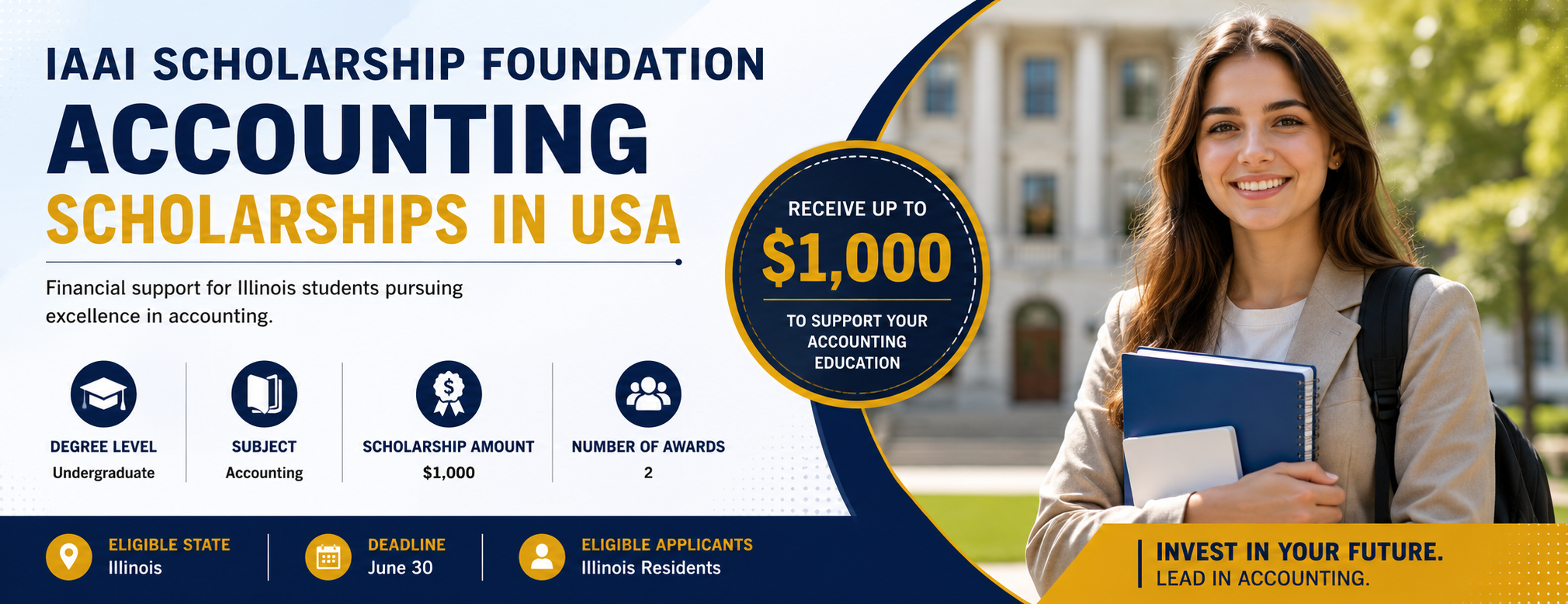 IAAI Accounting Scholarship USA for Illinois Students