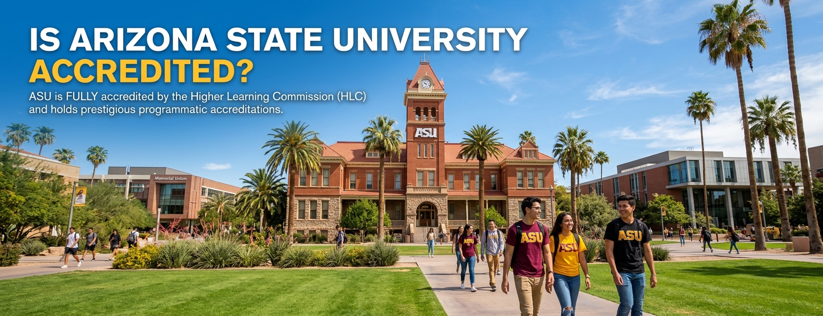 Is ASU accredited? Yes! Arizona State University is fully accredited by the HLC. Learn why accreditation matters for your degree.