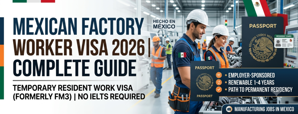 The Mexican FM3 Factory Worker Visa 2026 (No IELTS Required) – Complete Application Guide