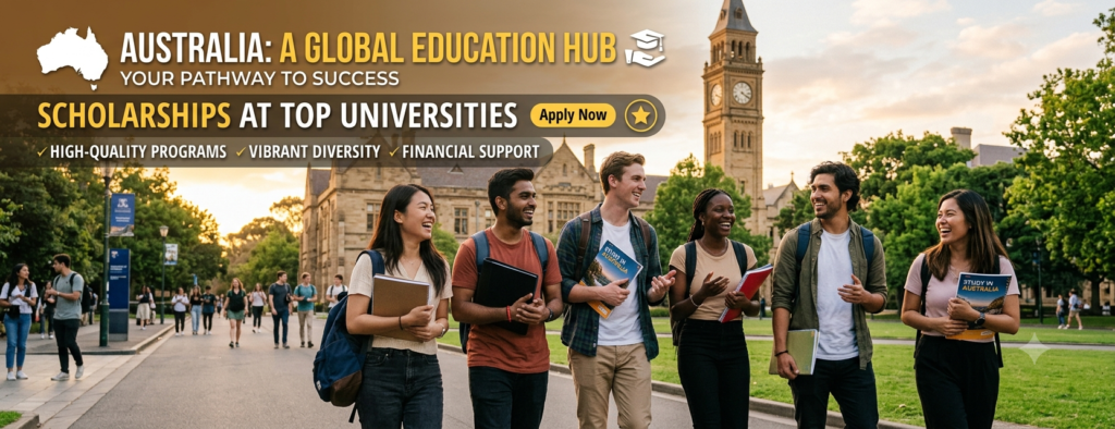 International students celebrating scholarships at top Australian universities in 2026.