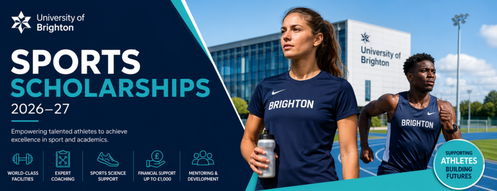 University of Brighton Sports Scholarships 2026-27 for international student athletes in the UK