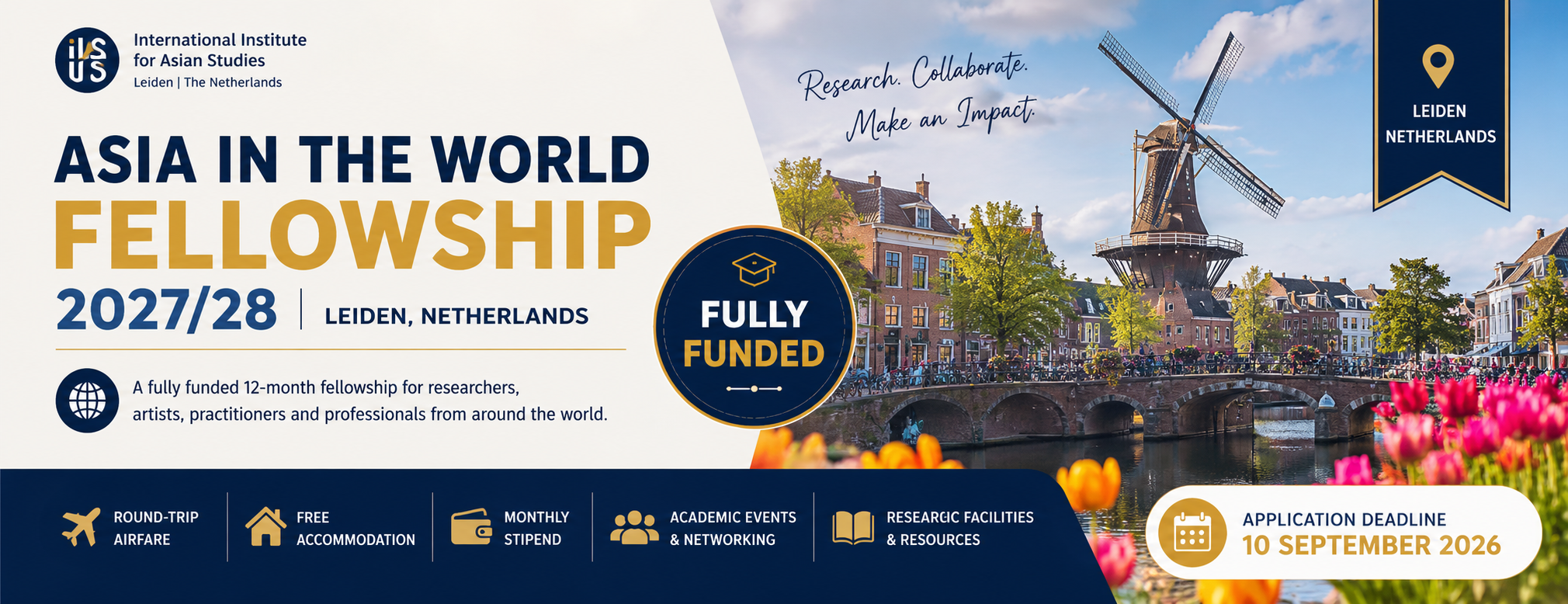 Researchers at the International Institute for Asian Studies in Leiden, Netherlands, participating in the Asia in the World Fellowship 2027/28.