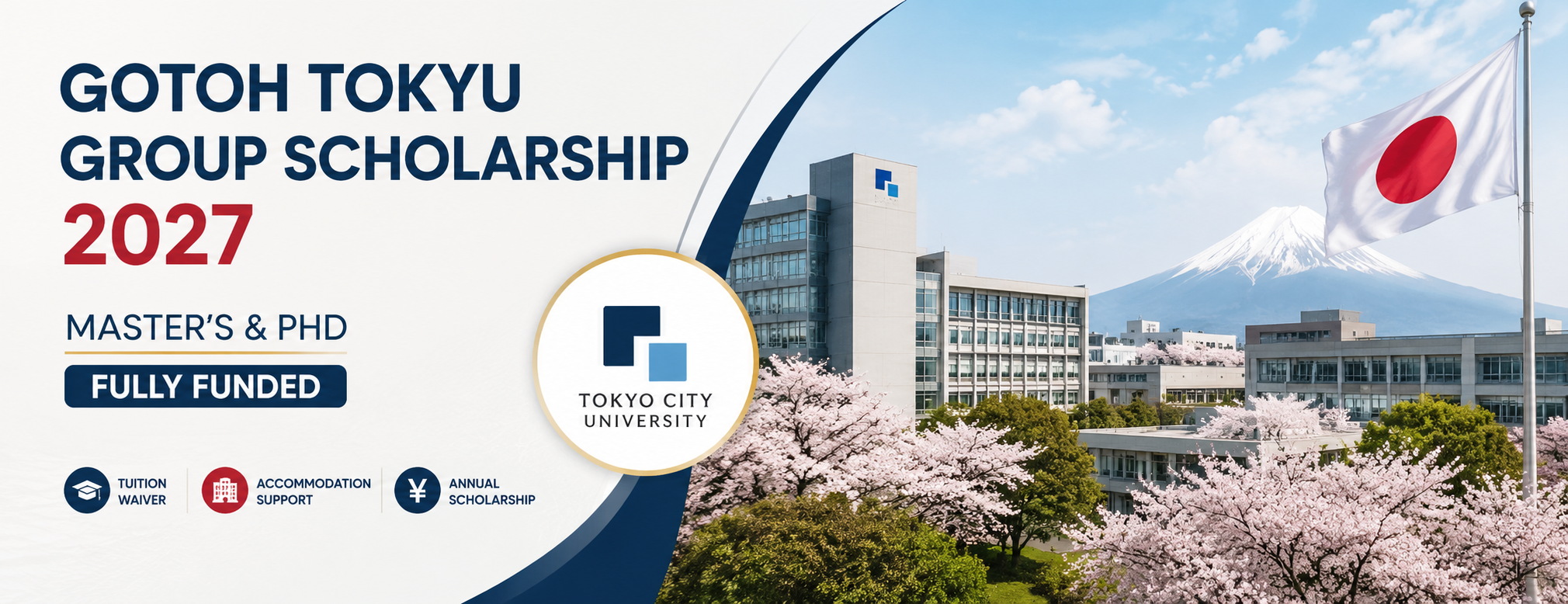 Gotoh Tokyu Group Scholarship 2027 at Tokyo City University in Japan for international Master's and PhD students