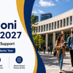 Students walking across the Bocconi University campus in Italy for the ISU Bocconi Scholarship 2027.