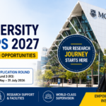 Monash University Scholarships 2027 for international students pursuing PhD and Master's by Research programs in Australia.