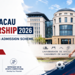 University of Macau OSAAS Scholarship 2026 banner featuring student-athletes and the UM campus for international undergraduate admissions.