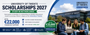 University of Twente Scholarships 2027 in the Netherlands for International Master's Students