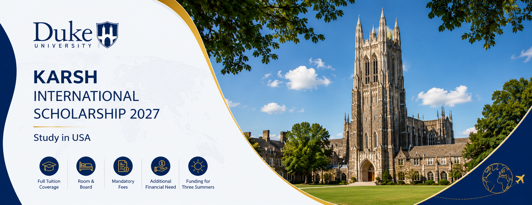Duke Karsh International Scholarship 2027 in USA